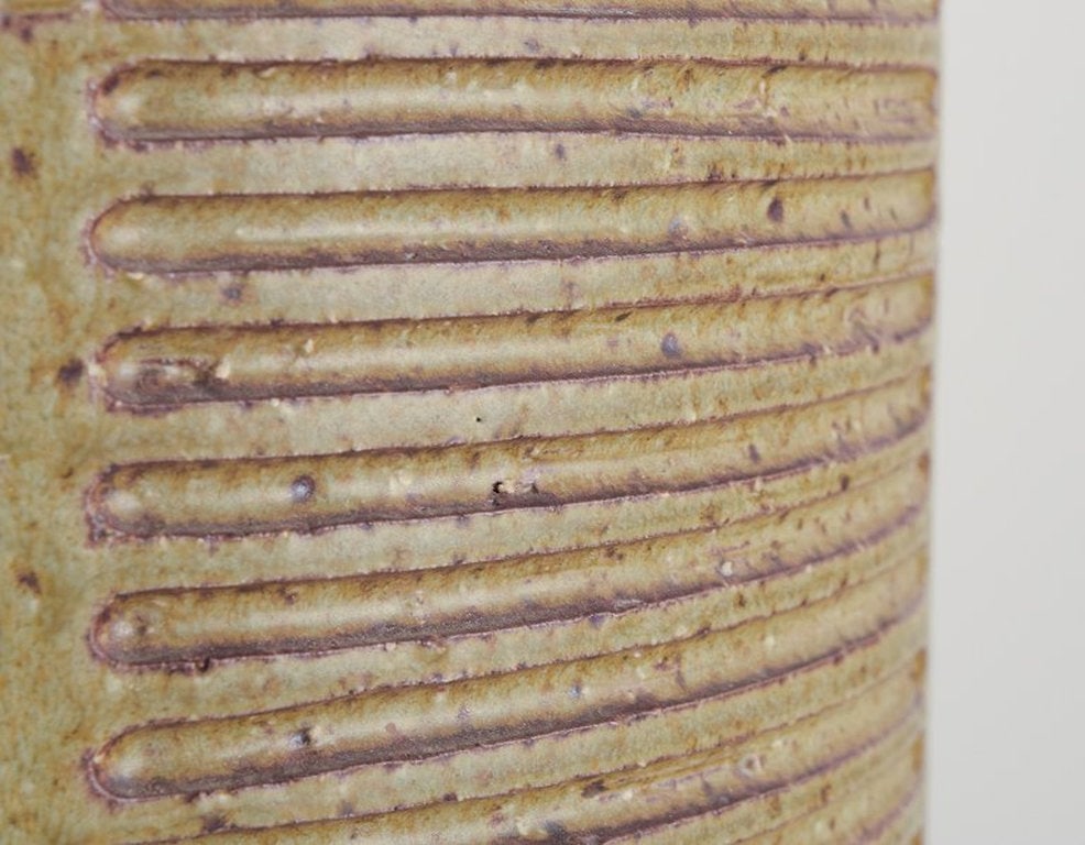 Per Linnemann-Schmidt for Palshus, Denmark. Large and impressive ceramic floor vase. - 6