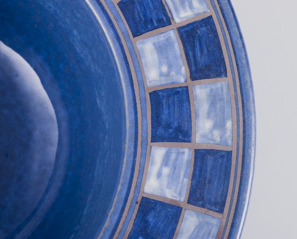 Allan Hytholm, Danish studio ceramist. Large unique ceramic bowl. Late 20th century. - 4
