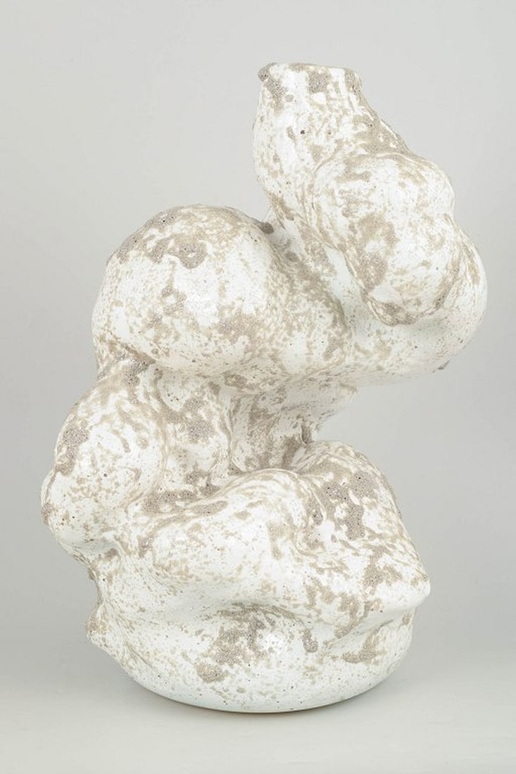 Christina Muff, contemporary Danish ceramic artist. Large hand-modelled, organic shaped, stoneware - 5