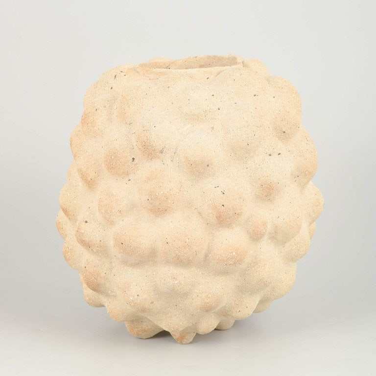 Christina Muff, contemporary Danish ceramic artist. One of a kind, hand-modelled, bubble shaped,: Title: Christina Muff, contemporary Danish ceramic artist. One of a kind, hand-modelled, bubble shaped, vessel. 2025 Description: Christina Muff, Danish contemporary ceramicist (b. 1971). One of a kin