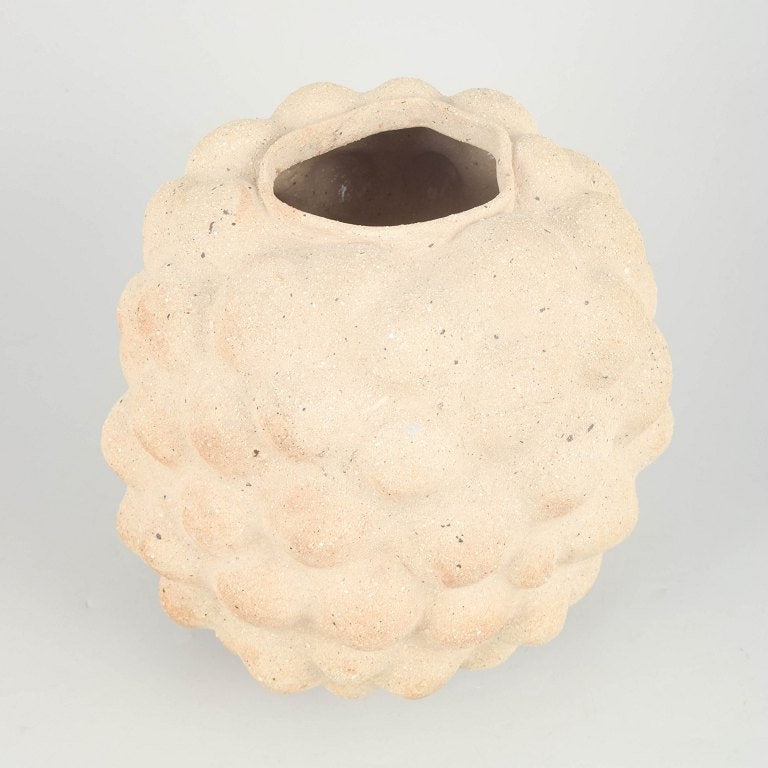 Christina Muff, contemporary Danish ceramic artist. One of a kind, hand-modelled, bubble shaped, - 3