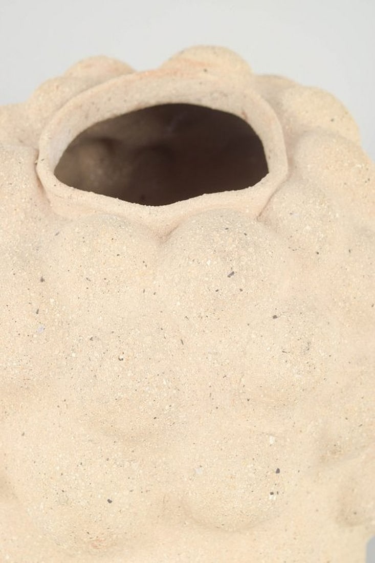Christina Muff, contemporary Danish ceramic artist. One of a kind, hand-modelled, bubble shaped, - 4