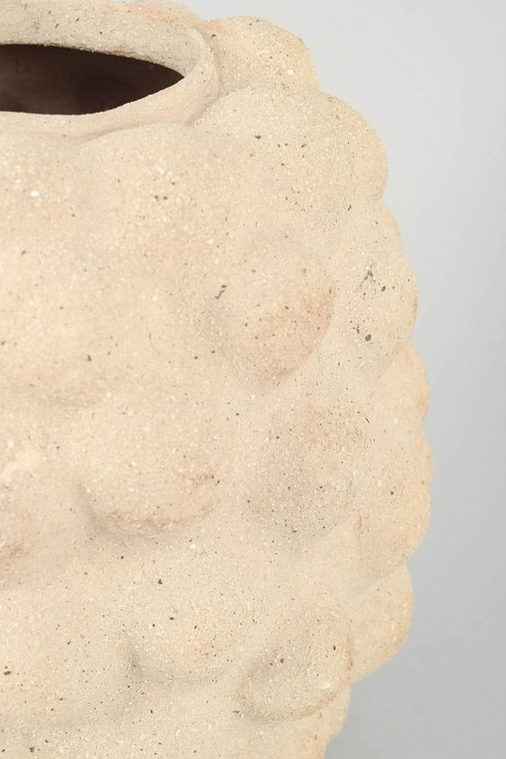 Christina Muff, contemporary Danish ceramic artist. One of a kind, hand-modelled, bubble shaped, - 5