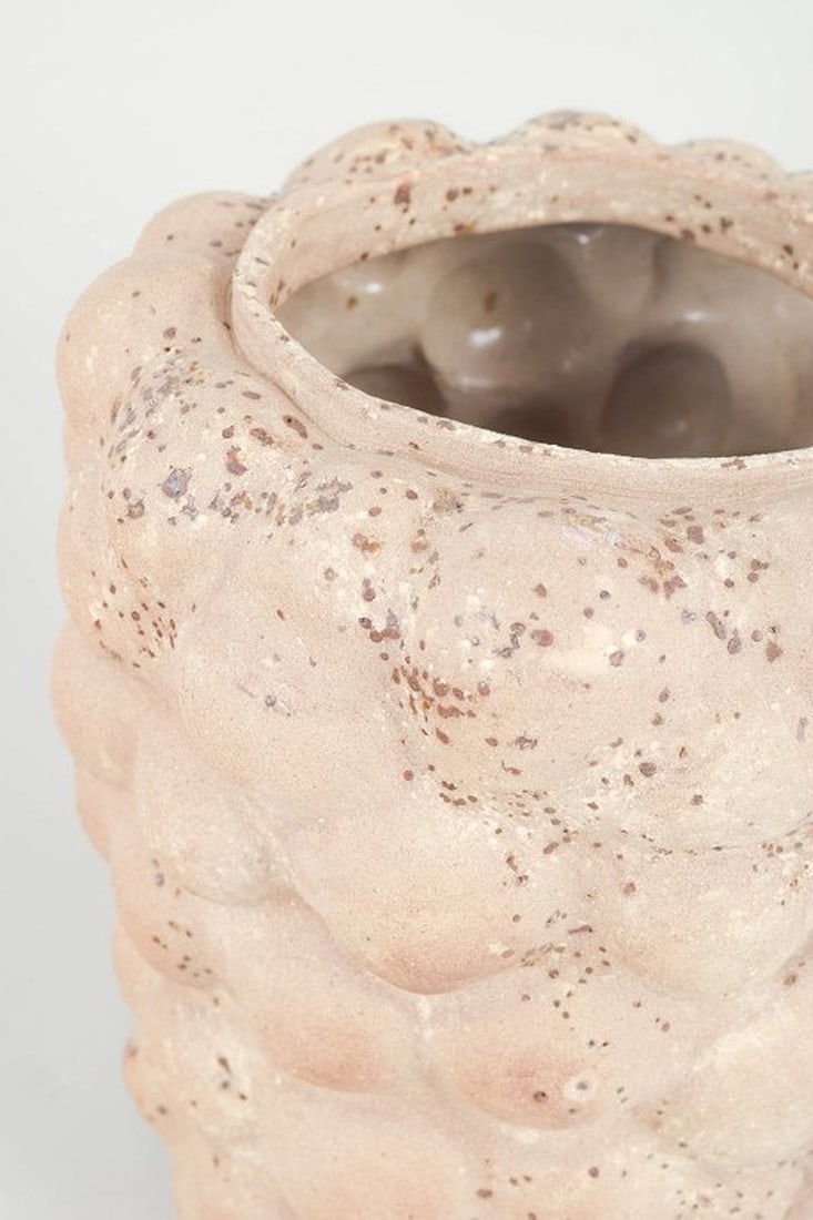 Christina Muff, contemporary Danish ceramic artist. One of a kind, hand-modelled, bubble shaped, - 4