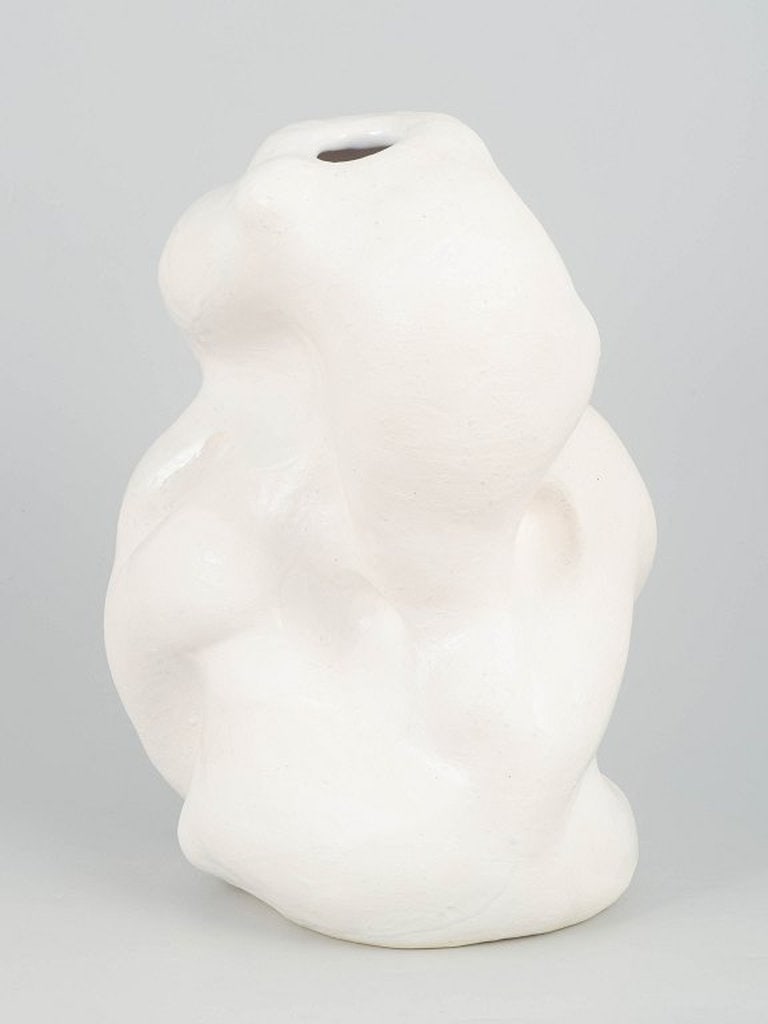 Christina Muff, contemporary Danish ceramic artist. Large hand-modelled organic shaped, stoneware - 2