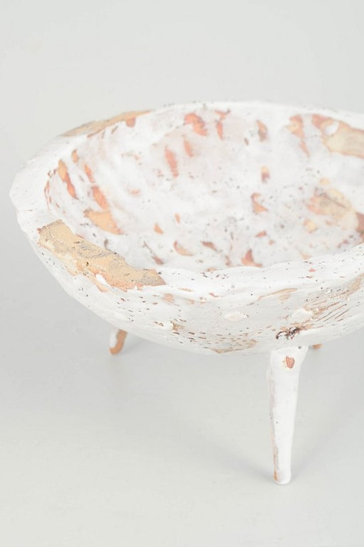 Christina Muff, contemporary Danish ceramic artist. One of a kind stoneware bowl on three pointed - 4