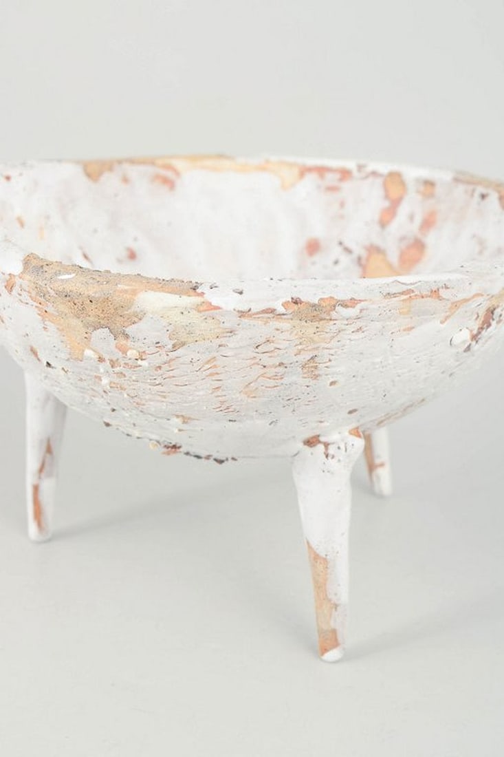 Christina Muff, contemporary Danish ceramic artist. One of a kind stoneware bowl on three pointed - 5