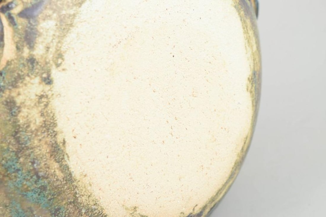 Christina Muff, contemporary Danish ceramic artist. Large stoneware vessel with greenish turquoise - 6
