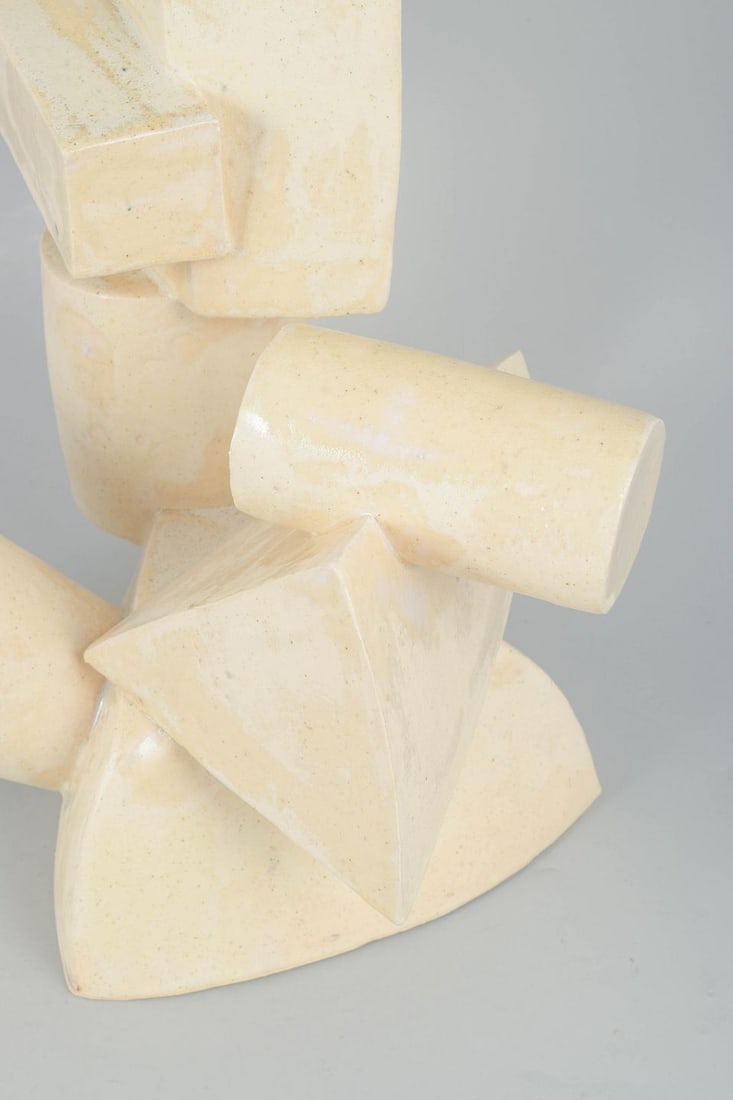 Christina Muff, contemporary Danish ceramic artist. Monumental stoneware sculpture in cubistic - 4