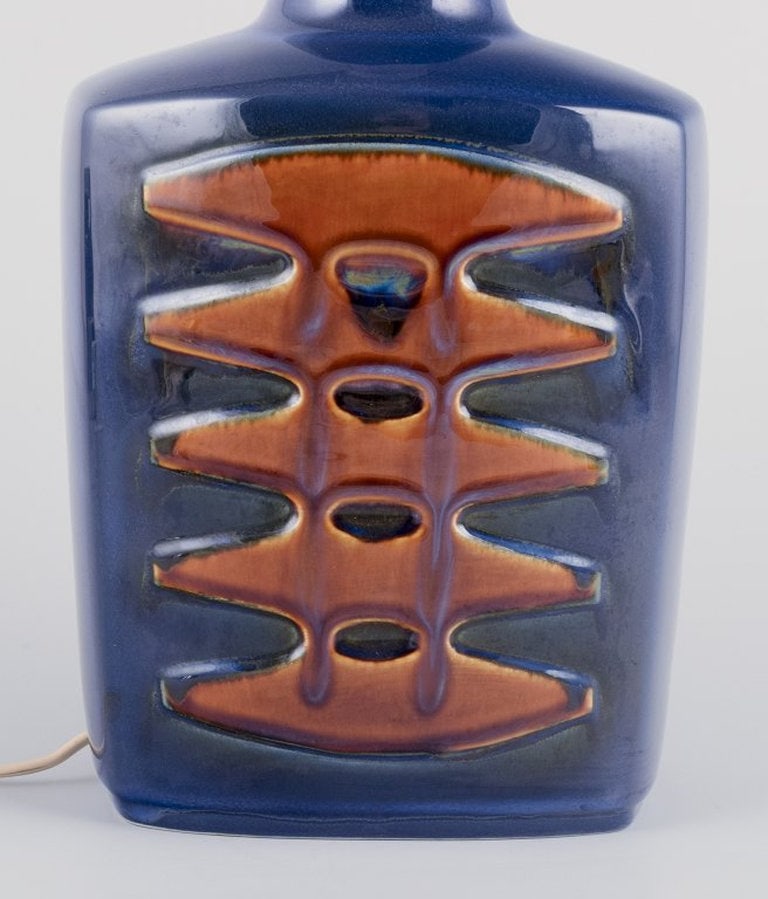 Einar Johansen for Søholm, Danmark. Large table lamp in stoneware. 1970s. - 3