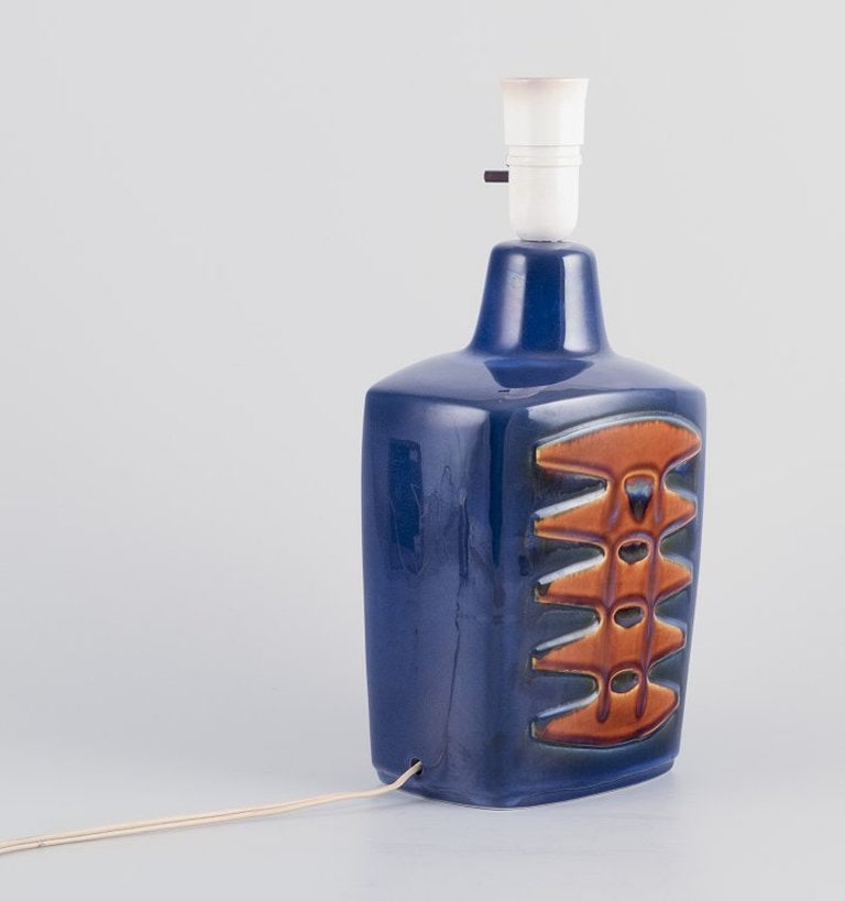 Einar Johansen for Søholm, Danmark. Large table lamp in stoneware. 1970s. - 4