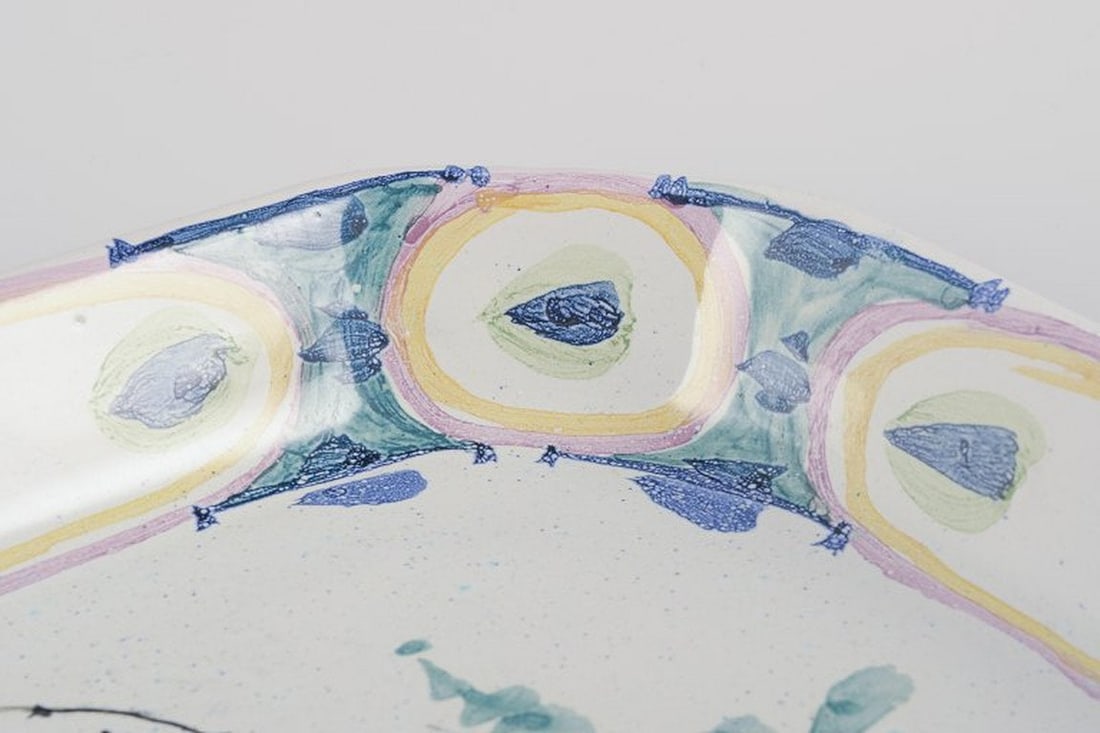 Bjørn Wiinblad, Det Blå Hus, Denmark. Unique octagonal ceramic bowl/wall relief. - 5