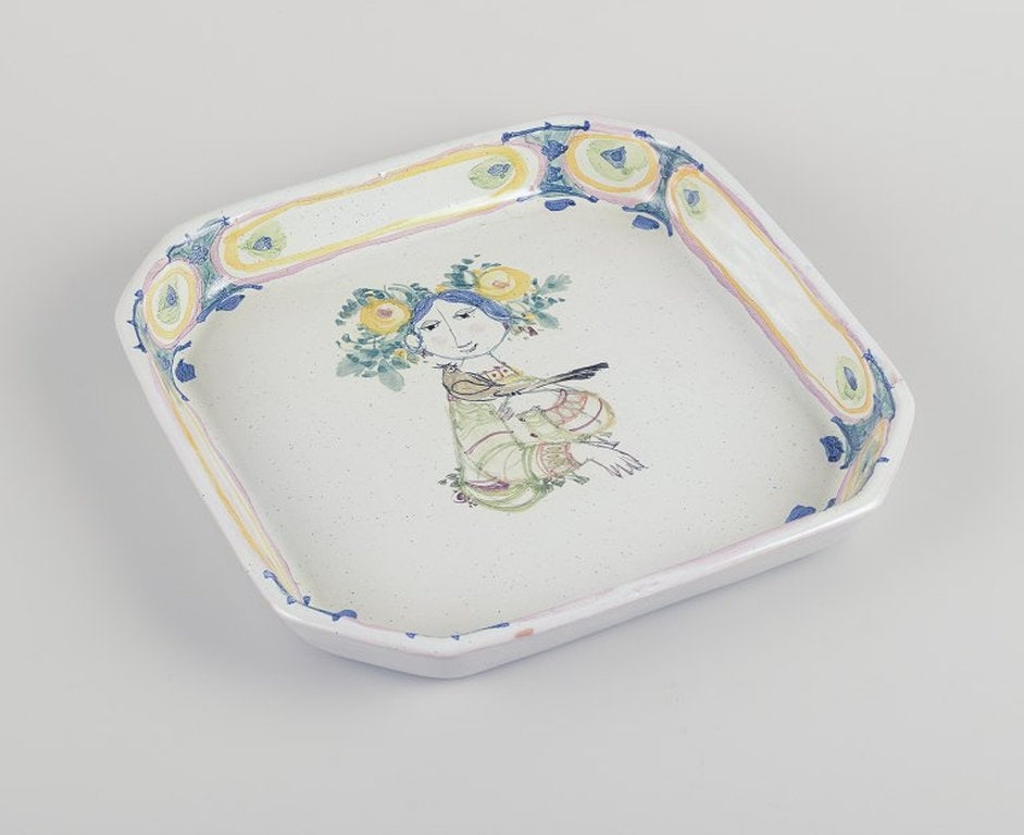 Bjørn Wiinblad, Det Blå Hus, Denmark. Unique octagonal ceramic bowl/wall relief. - 3