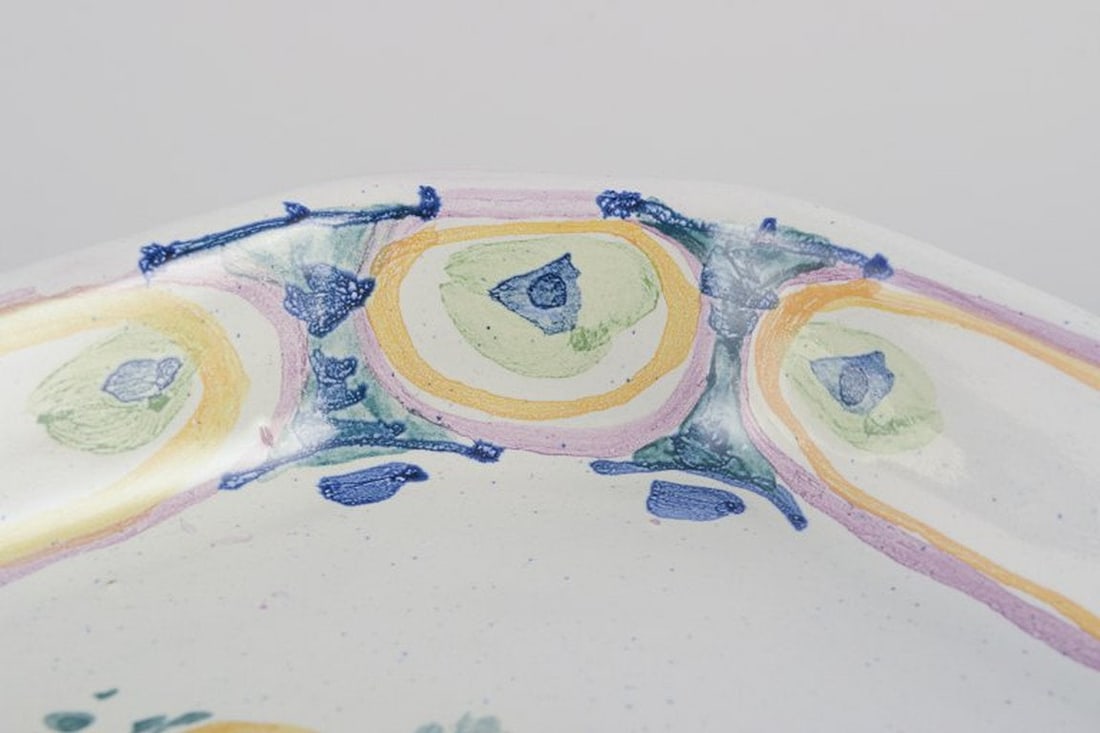 Bjørn Wiinblad, Det Blå Hus, Denmark. Unique octagonal ceramic bowl/wall relief. - 8
