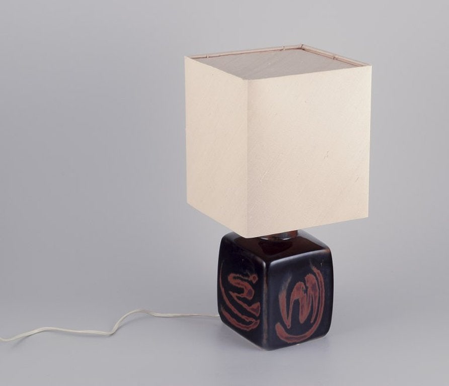 Carl Harry Stålhane for Rörstrand, Sweden. 'Sultan' table lamp in stoneware. 1960s. - 3