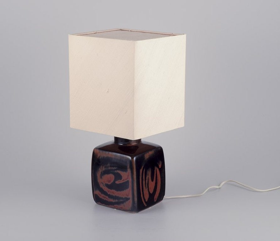 Carl Harry Stålhane for Rörstrand, Sweden. 'Sultan' table lamp in stoneware. 1960s. - 5