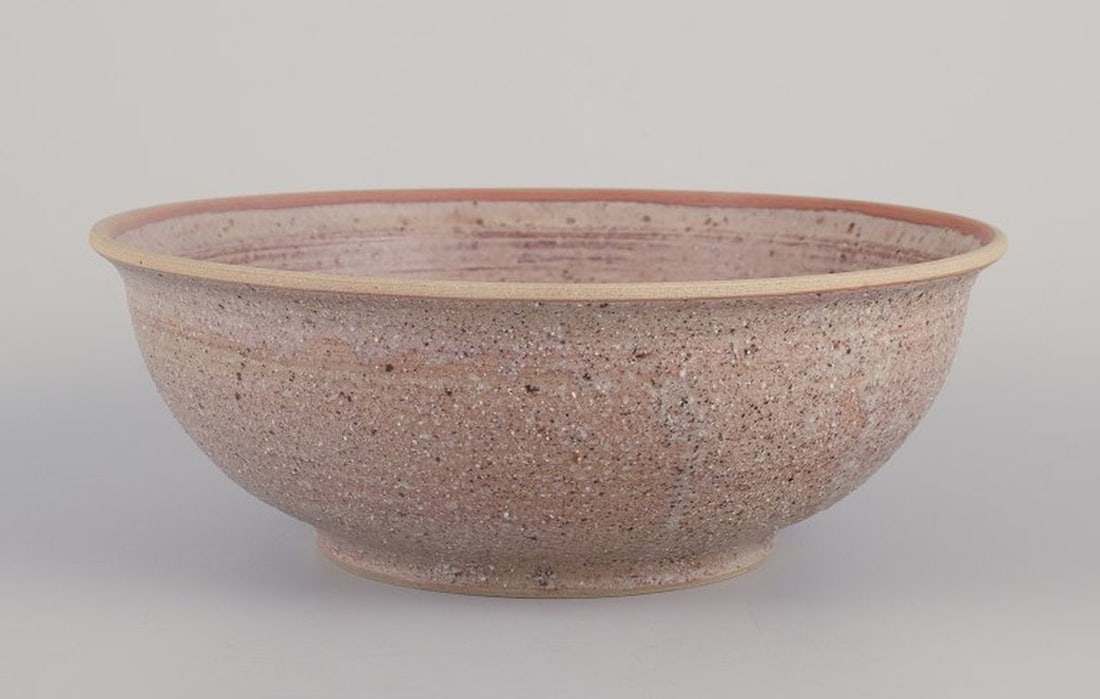 Swedish studio ceramist. Unique ceramic bowl. Late 20th century. - 3
