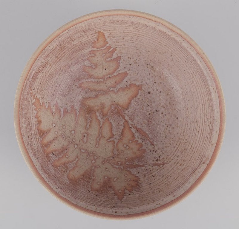 Swedish studio ceramist. Unique ceramic bowl. Late 20th century. - 4