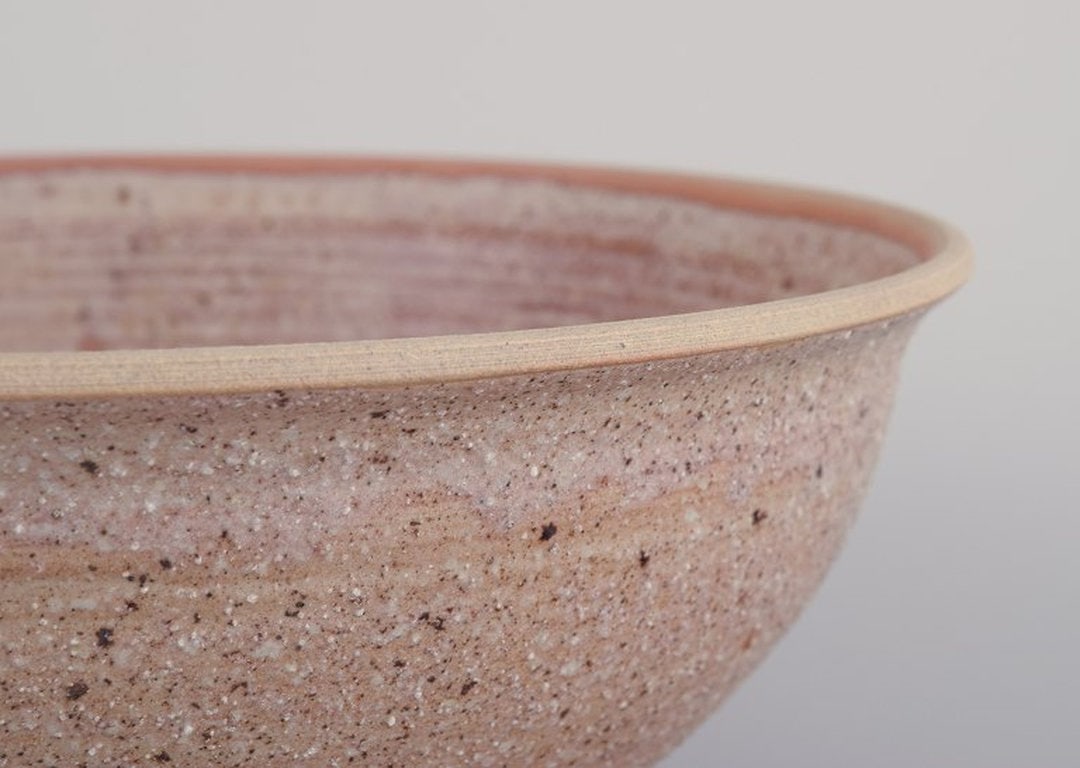 Swedish studio ceramist. Unique ceramic bowl. Late 20th century. - 6