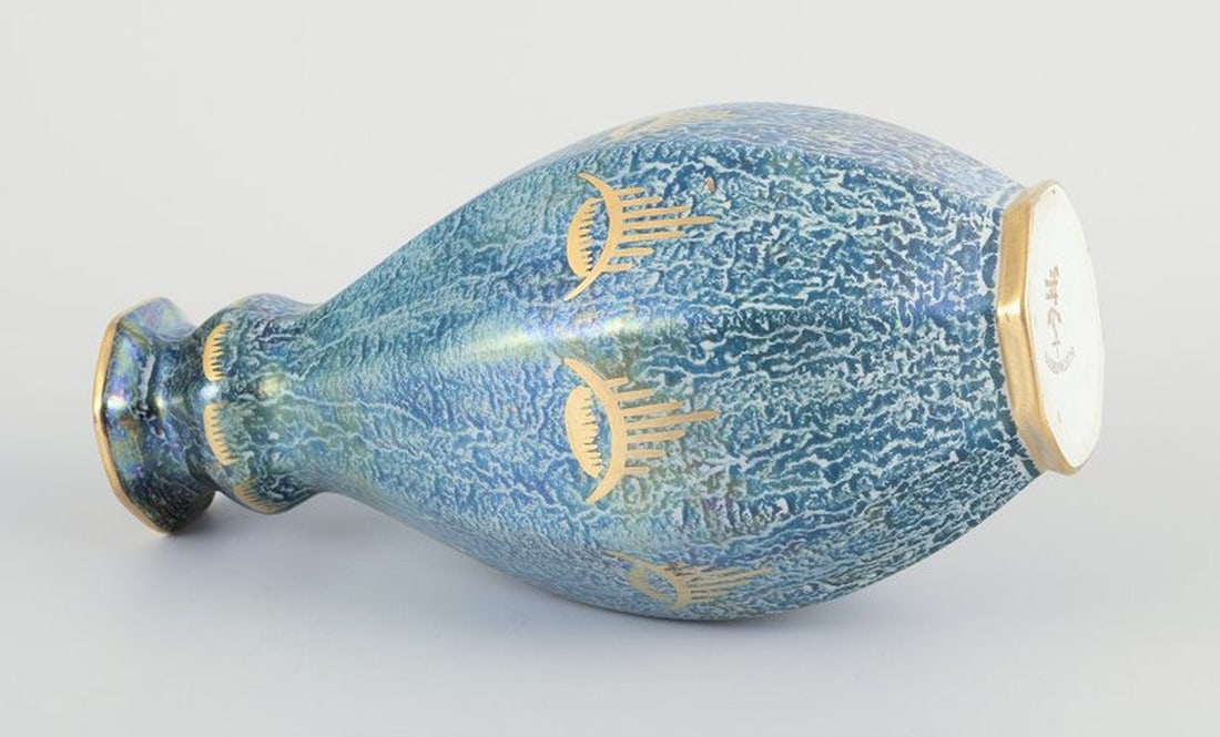 Josef Ekberg for Gustavsberg, Sweden. Octagonal vase in art pottery. 1940s. - 5