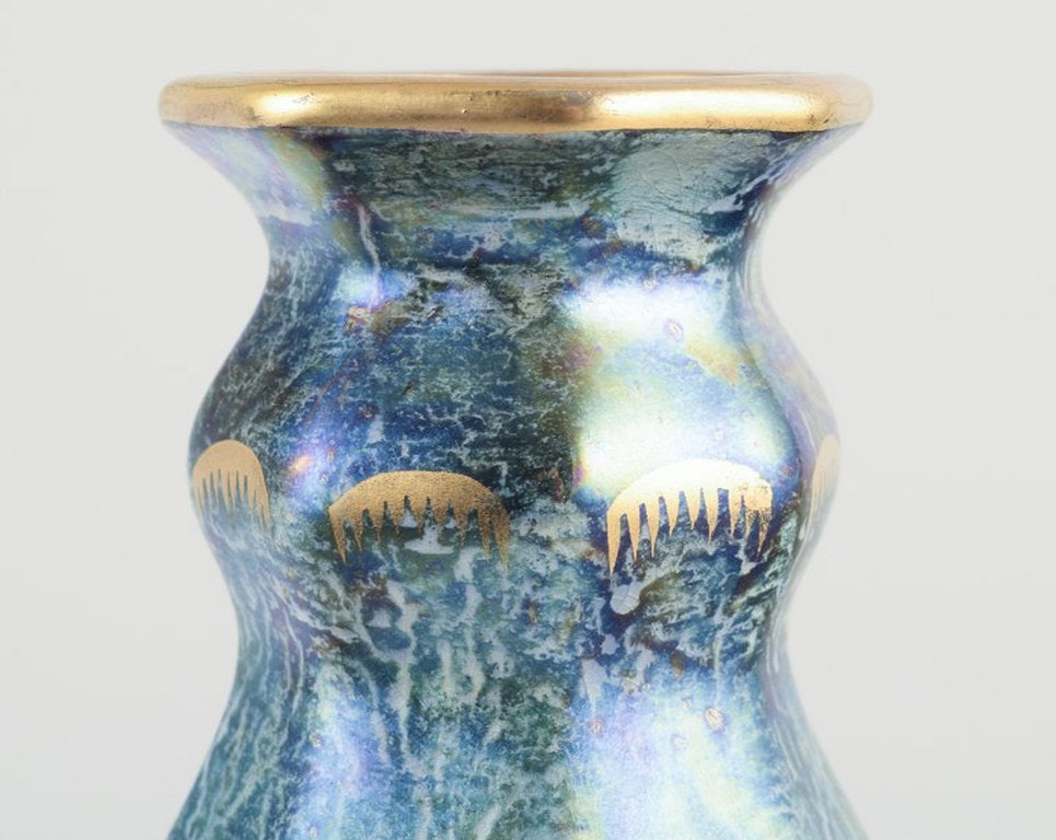 Josef Ekberg for Gustavsberg, Sweden. Octagonal vase in art pottery. 1940s. - 6