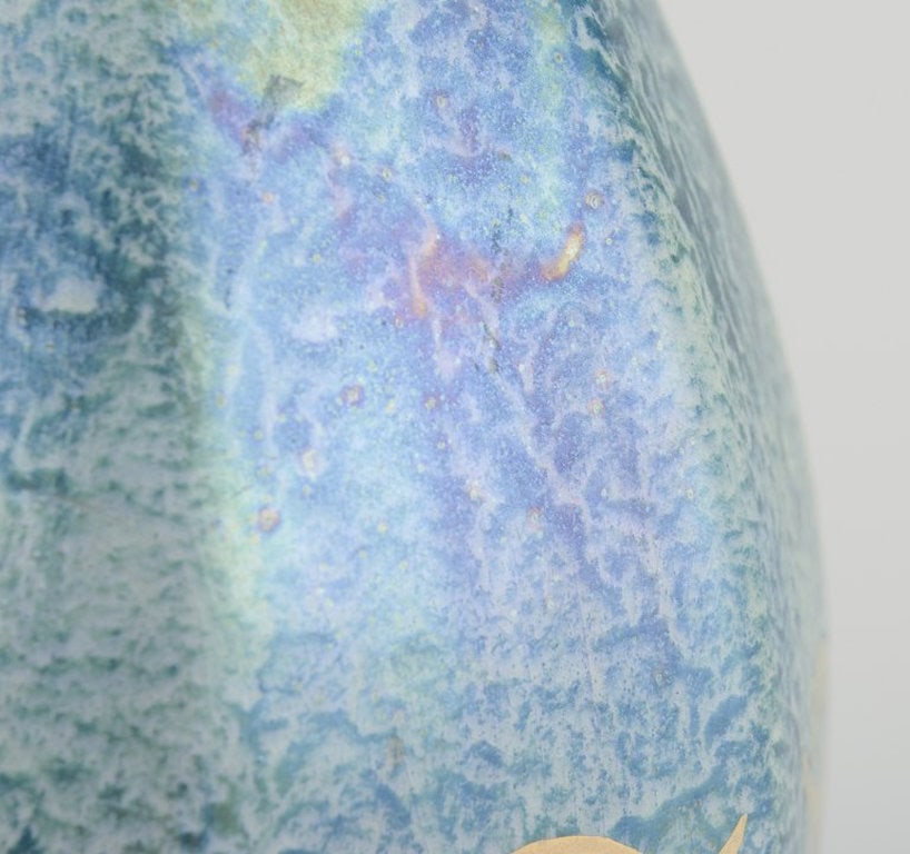 Josef Ekberg for Gustavsberg, Sweden. Octagonal vase in art pottery. 1940s. - 7