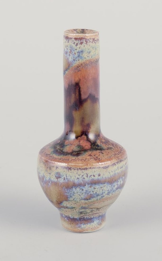 Carl Harry Stålhane for Designhuset, Sweden. Three unique miniature vases in stoneware. Circa - 5