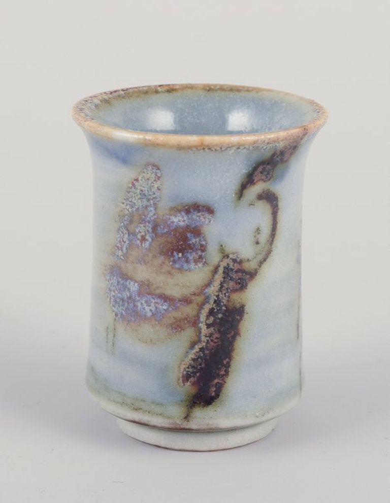 Carl Harry Stålhane for Designhuset, Sweden. Three unique miniature vases in stoneware. Circa - 7