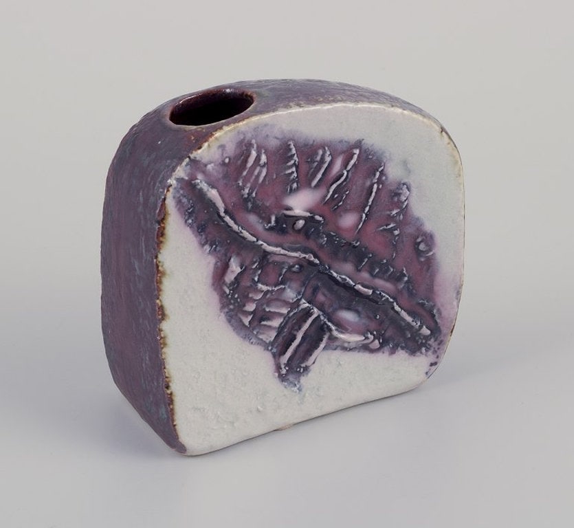 Carl Harry Stålhane for Designhuset, Sweden. Unique stoneware vase. Circa 1970s. (1 of 8)