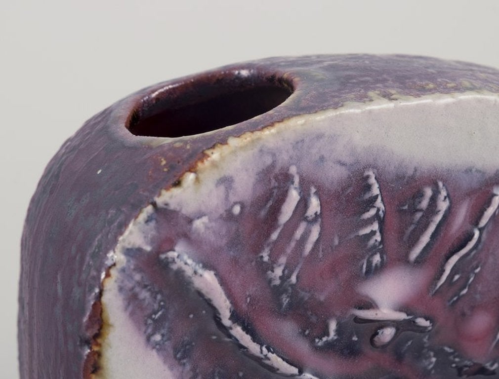 Carl Harry Stålhane for Designhuset, Sweden. Unique stoneware vase. Circa 1970s. - 8