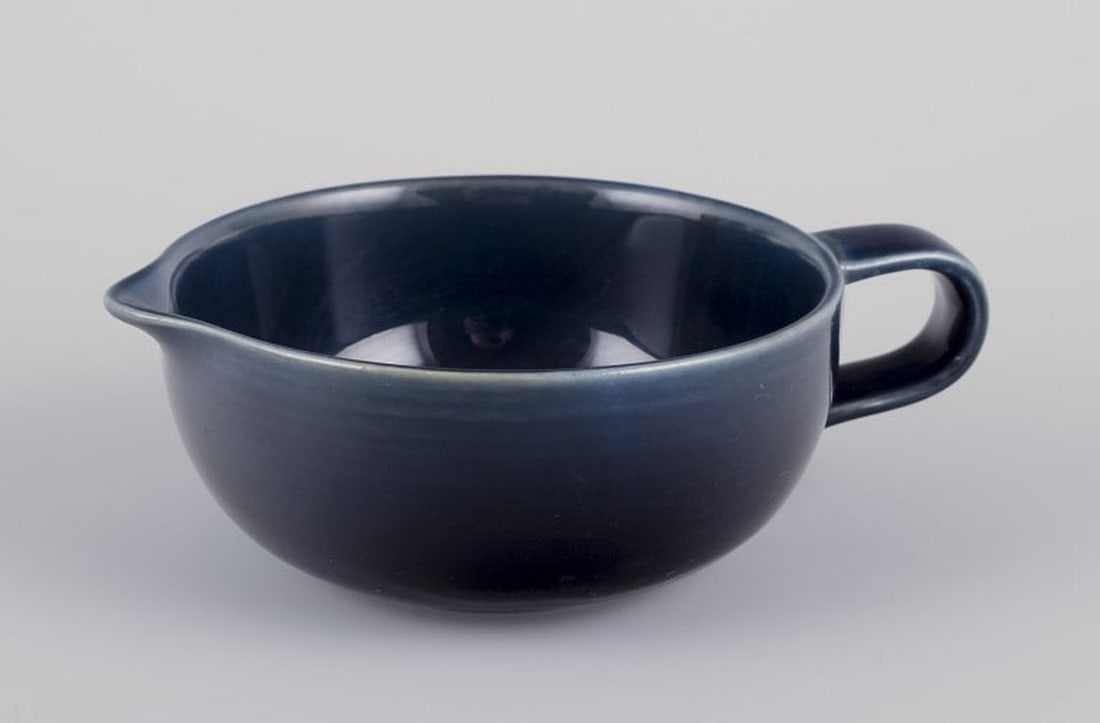 Gertrud Lönegren for Rörstrand, Sweden. Set of four 'Blå Blanche' teacups with - 7