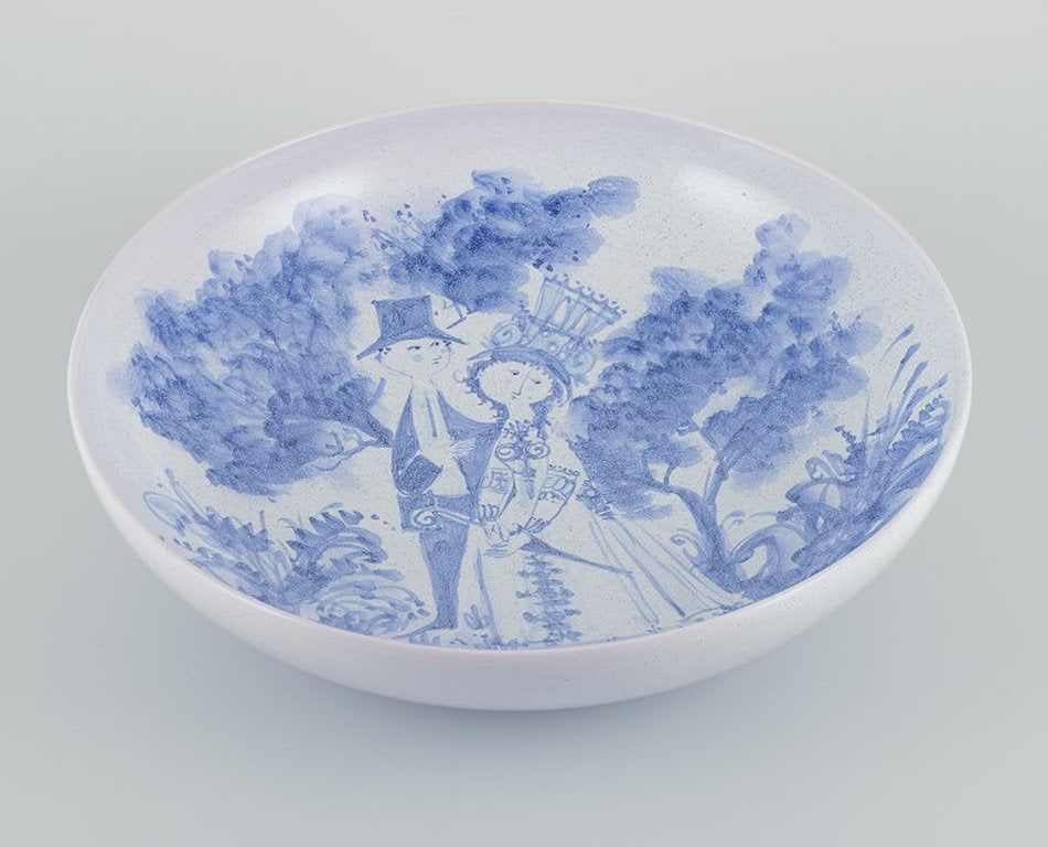 Bjørn Wiinblad, Det Blå Hus, Denmark. Large ceramic bowl. 1955. - 2
