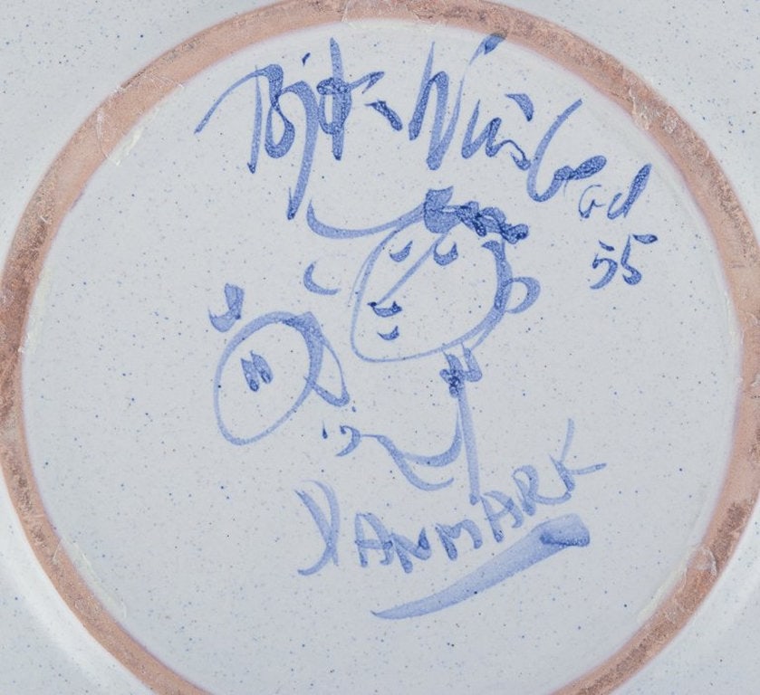 Bjørn Wiinblad, Det Blå Hus, Denmark. Large ceramic bowl. 1955. - 7
