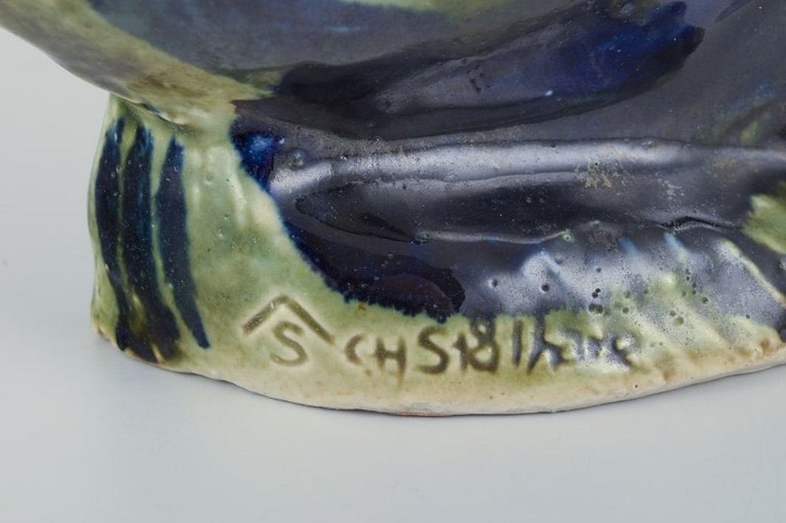 Carl Harry Stålhane for Designhuset, Sweden. Unique sculpture of fish in stoneware. 1970s. - 7