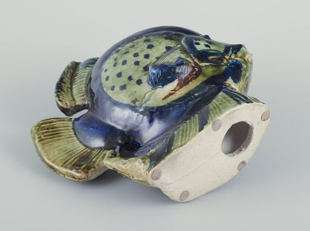 Carl Harry Stålhane for Designhuset, Sweden. Unique sculpture of fish in stoneware. 1970s. - 8