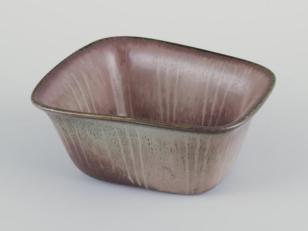 Gunnar Nylund for Rörstrand, Sweden. Square bowl in ceramic. Mid 20th century. - 3