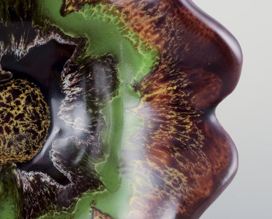Vallauris, France. Ceramic bowl in multicoloured glaze. Circa 1970s. - 6