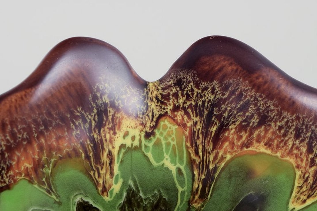 Vallauris, France. Ceramic bowl in multicoloured glaze. Circa 1970s. - 7