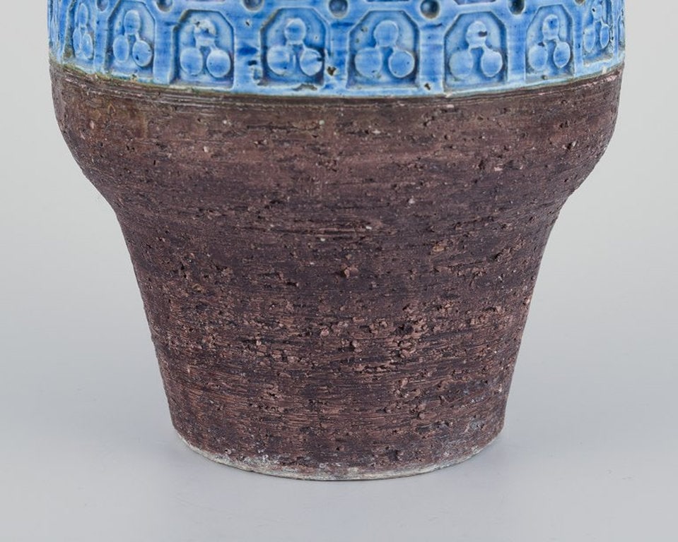 Aldo Londi for Bitossi, Italy. Large vase in Rimini blue glazed ceramic. 1960s. - 4