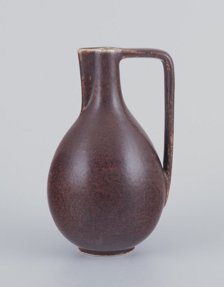Eva Stæhr-Nielsen for Saxbo, Denmark. Rare 'pistol' ceramic jug. Mid 20th century. (1 of 8)