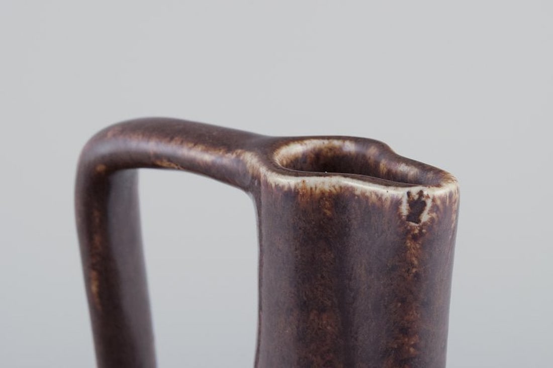 Eva Stæhr-Nielsen for Saxbo, Denmark. Rare 'pistol' ceramic jug. Mid 20th century. - 6