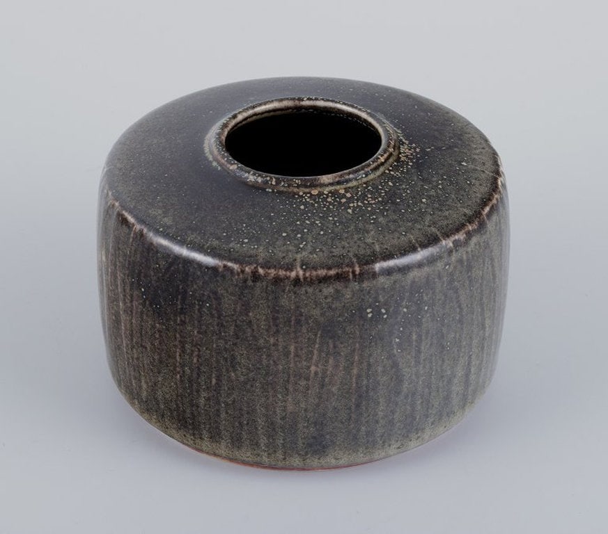 Nils Thorsson for Royal Copenhagen. Unique stoneware jar. Mid 20th century. - 2