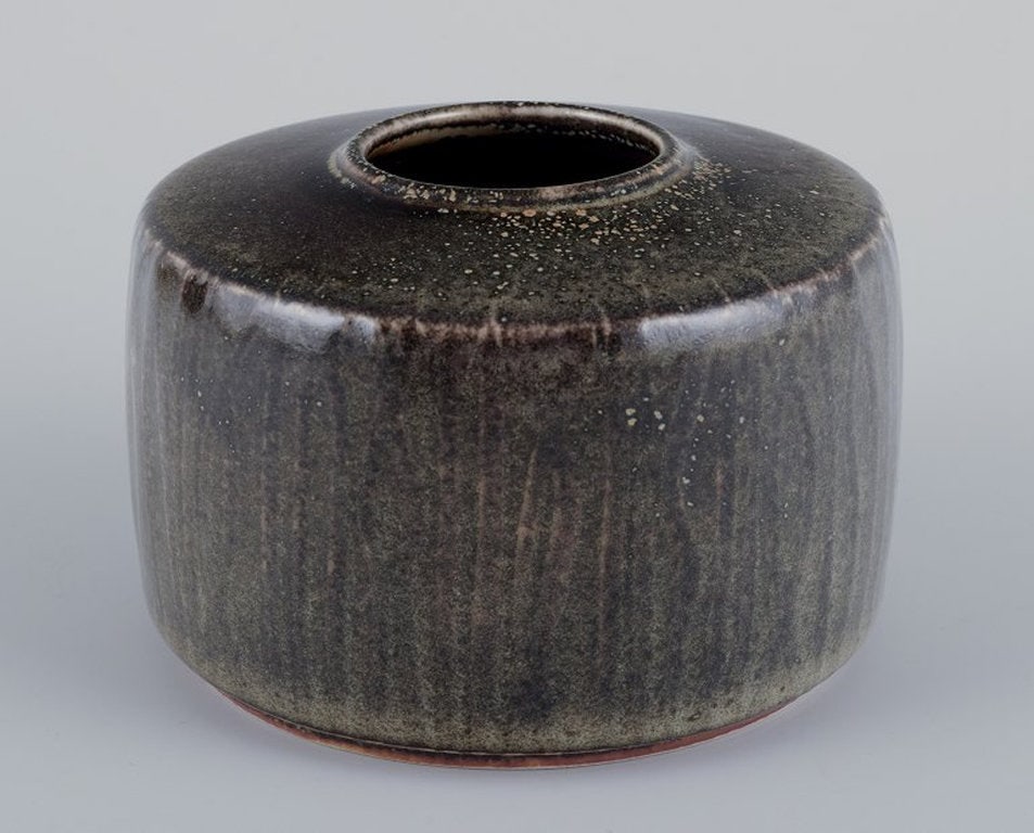 Nils Thorsson for Royal Copenhagen. Unique stoneware jar. Mid 20th century. - 3