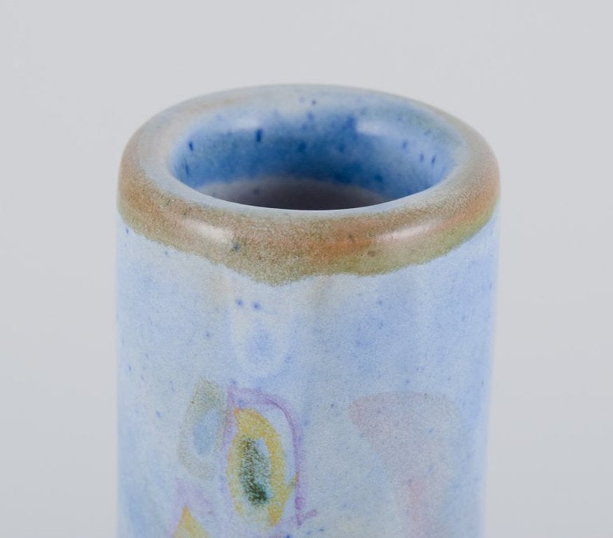 Professor Monica Grandi, Italian ceramicist. Unique ceramic vase with abstract motif. Ca. 1980s. - 7