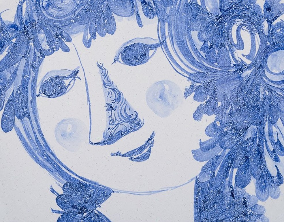 Bjørn Wiinblad for Det Blå Hus, Denmark. Octagonal dish in stoneware. 1970. - 3