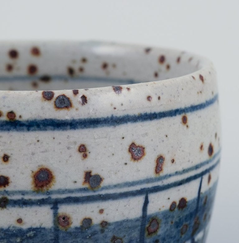 Gerd Hjort Petersen for Royal Copenhagen. Small unique vase in stoneware. 1966. - 5