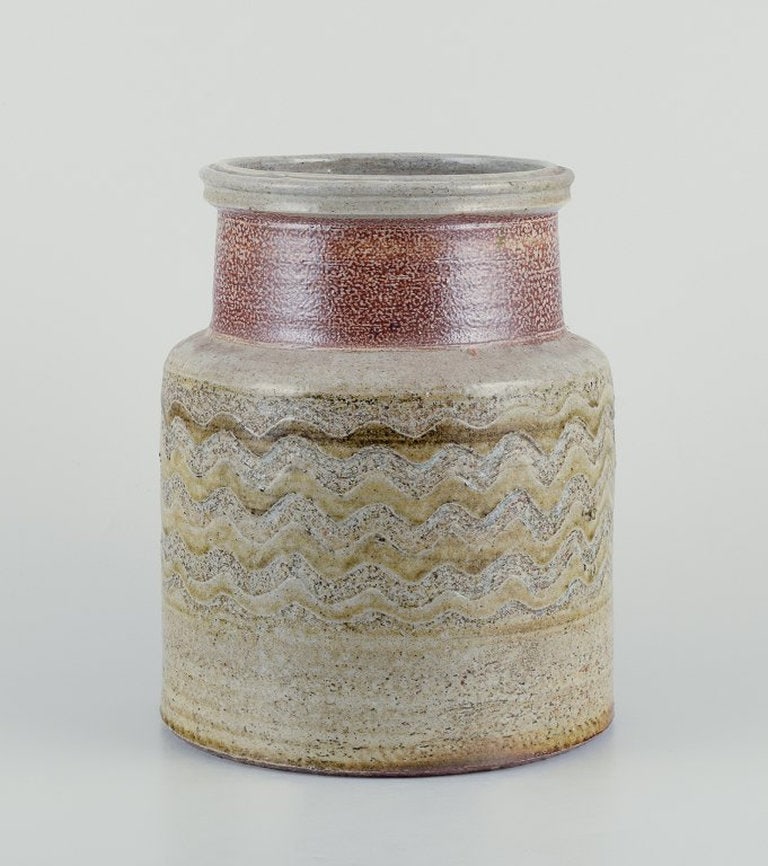 Nils Kähler for Kähler, Denmark. Large ceramic vase in modernist style. 1960s/70s. (1 of 7)