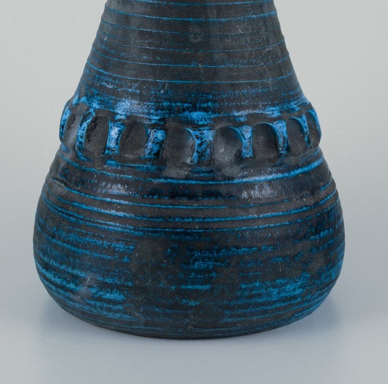 French ceramicist. Unique ceramic floor vase. 1960s/70s. - 3