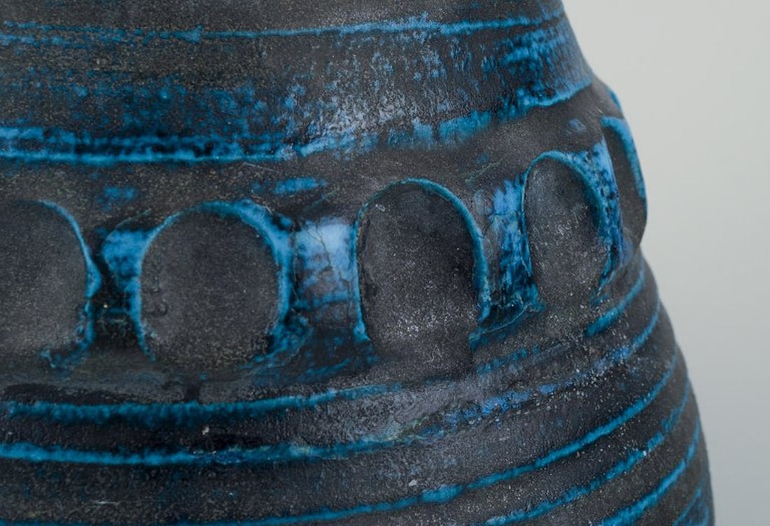 French ceramicist. Unique ceramic floor vase. 1960s/70s. - 5