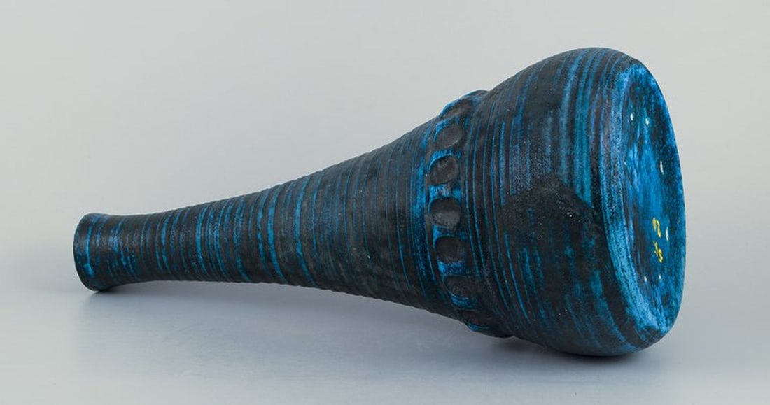 French ceramicist. Unique ceramic floor vase. 1960s/70s. - 6